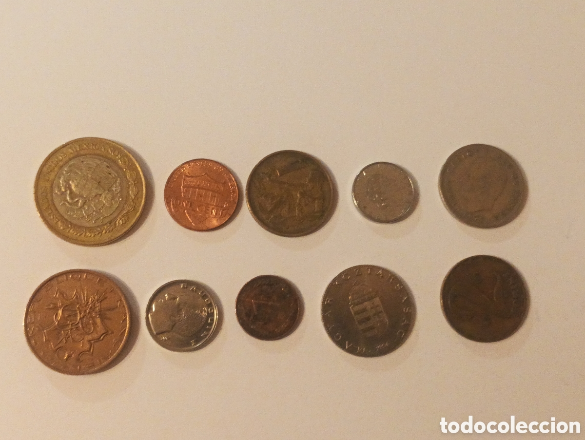 Monedas antiguas de Europa: Lote 10 monedas del mundo lote 3