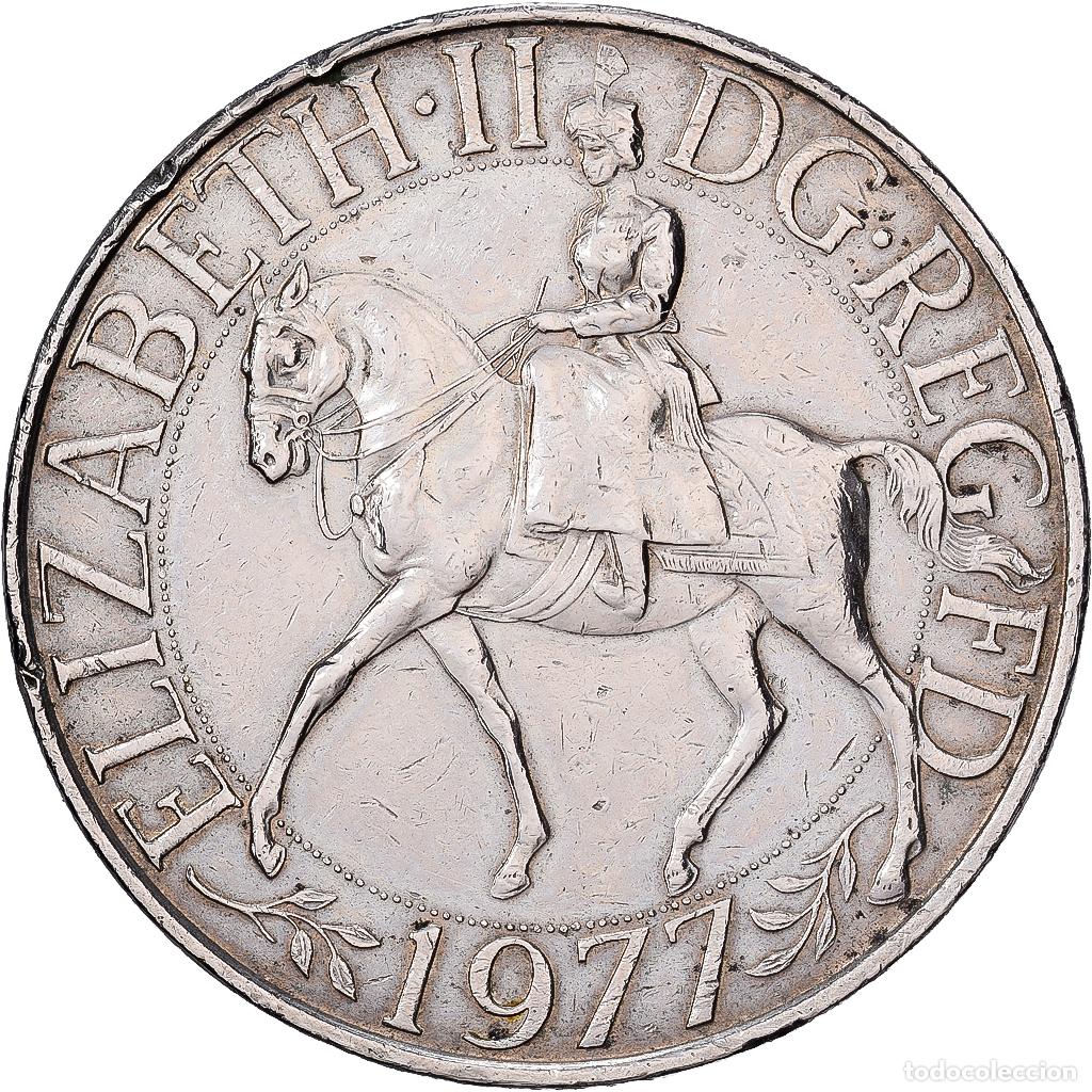 Monedas antiguas de Europa: [#1550975] Gran Breta&ntilde;a, Elizabeth II, 25 New Pence, 1977, Cobre - n&iacute;quel, MBC, KM:920