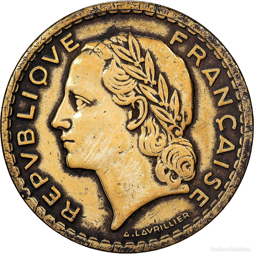 Monedas antiguas de Europa: [#1550977] Francia, 5 Francs, Lavrillier, 1946, Paris, Aluminio - bronce, MBC