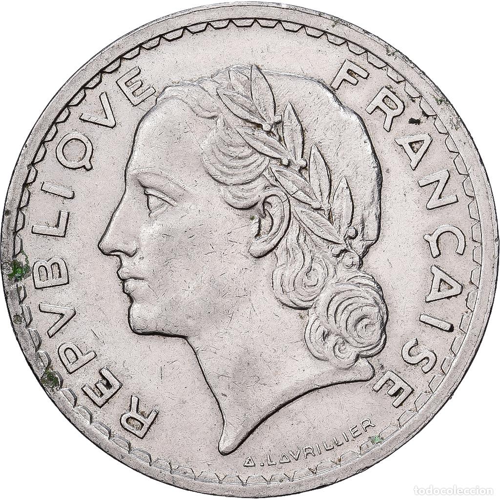 Monedas antiguas de Europa: [#1550983] Francia, 5 Francs, Lavrillier, 1935, Paris, N&iacute;quel, MBC, Gadoury:760, KM:888