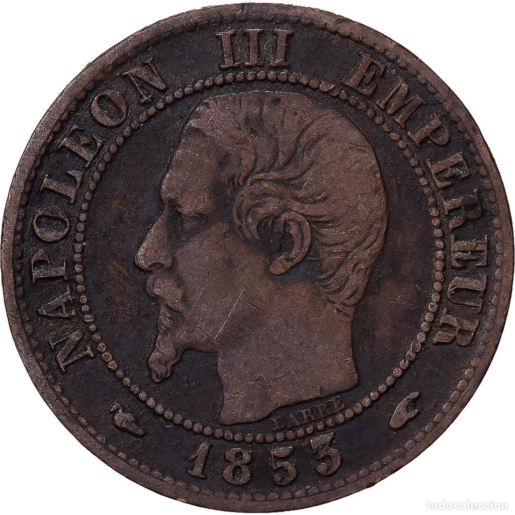 Monedas antiguas de Europa: [#1551043] Francia, Napoleon III, Centime, 1853, Paris, Bronce, BC+, Gadoury:86, KM:775.1