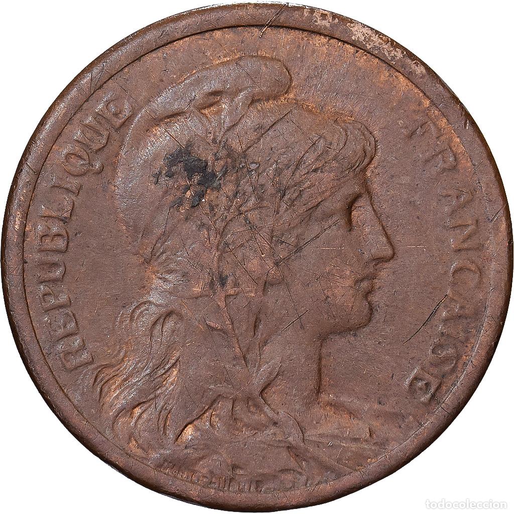 Monedas antiguas de Europa: [#1551054] Francia, Centime, Dupuis, 1911, Paris, Bronce, BC+, Gadoury:90, KM:840