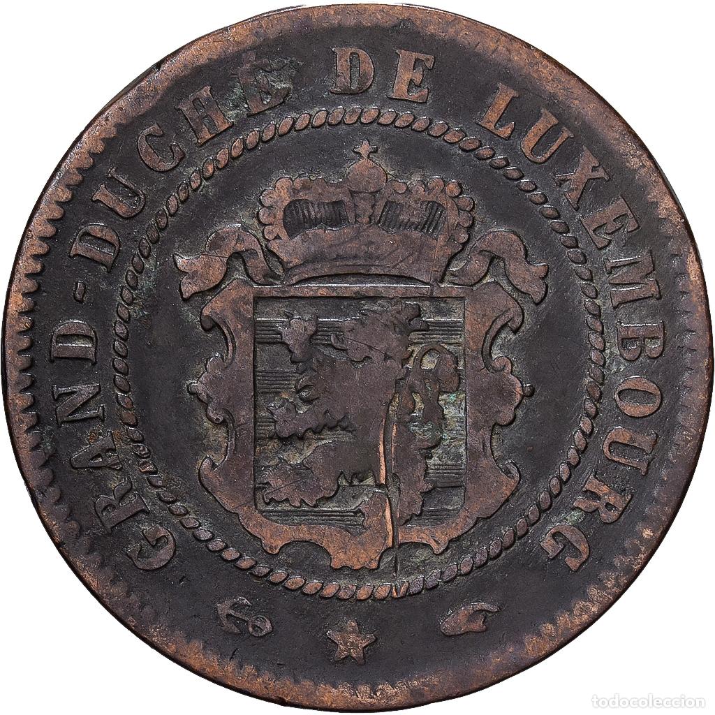 Monedas antiguas de Europa: [#1551040] Luxemburgo, William III, 5 Centimes, 1855, Paris, Bronce, BC+, KM:22.2