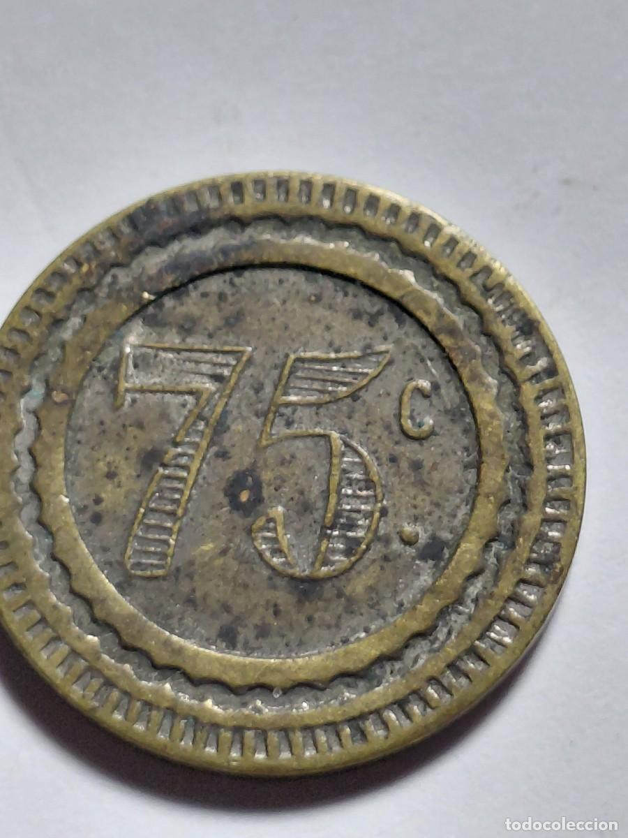 Monedas antiguas de Europa: FICHA 75 CENTIMOS (TERRIER) A IDENTIFICAR - Foto 1