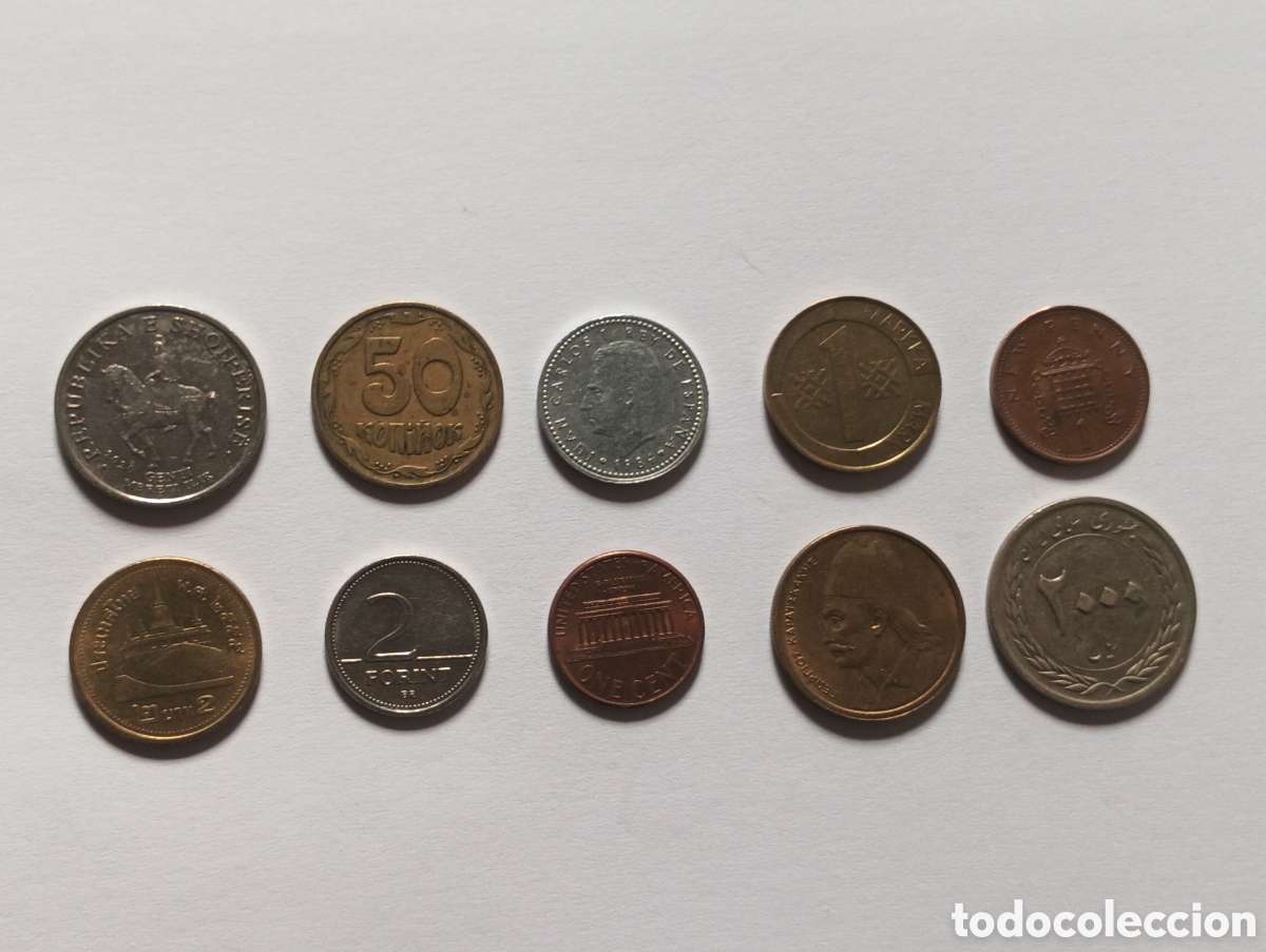 Monedas antiguas de Europa: Lote 10 monedas del mundo lote 8