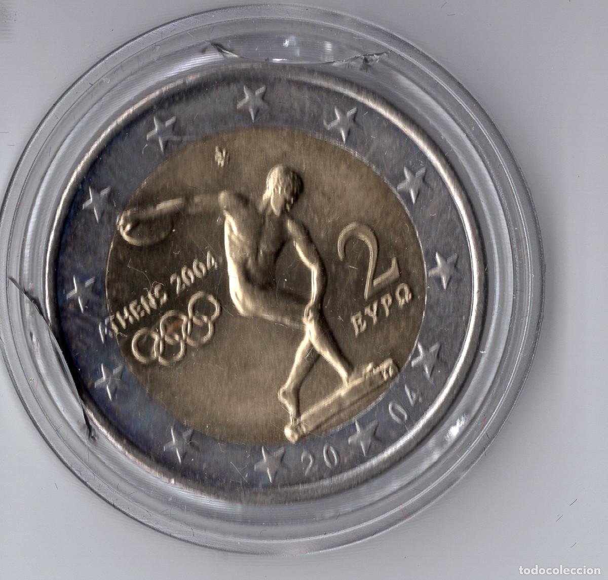 Monedas antiguas de Europa: GRECIA 2 euros KM 209 2004 DISCOBOLO