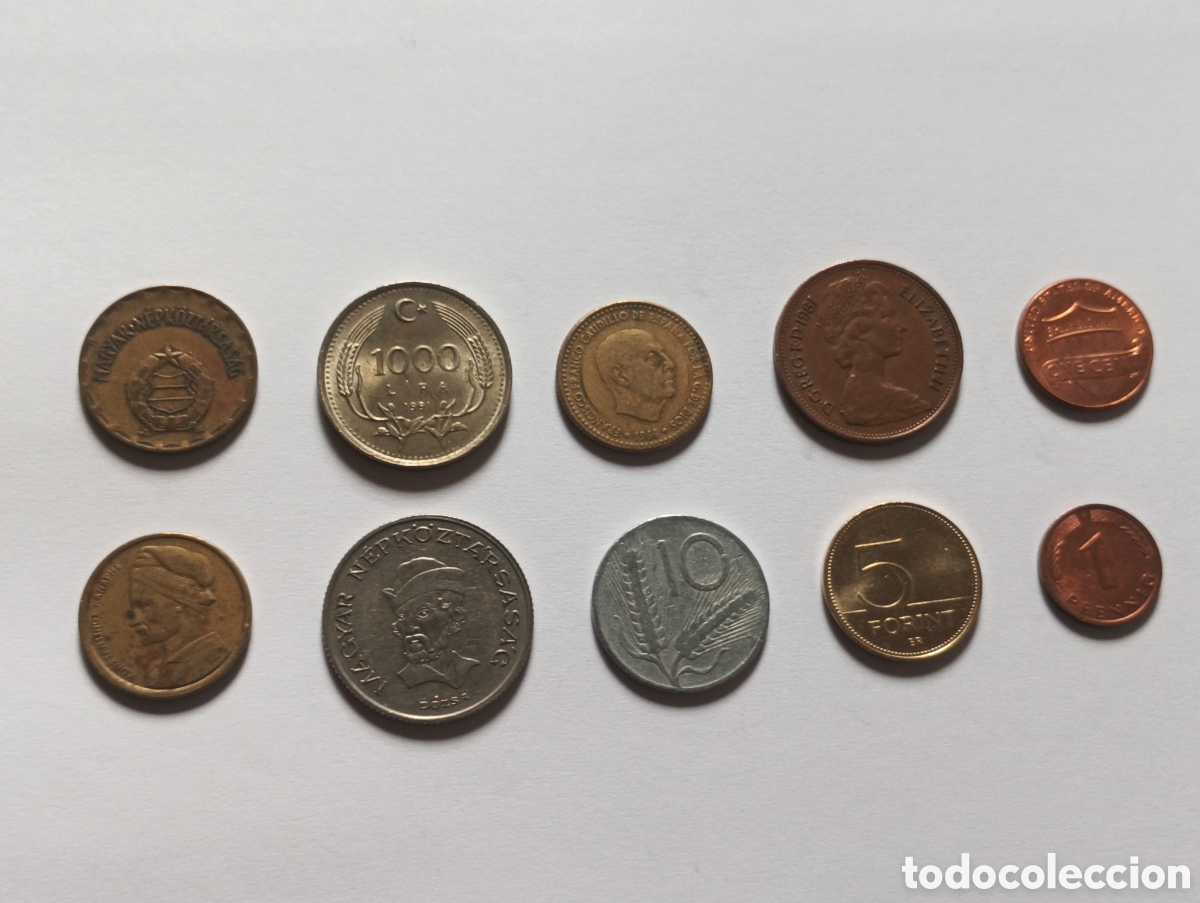 Monedas antiguas de Europa: Lote 10 monedas del mundo lote 11