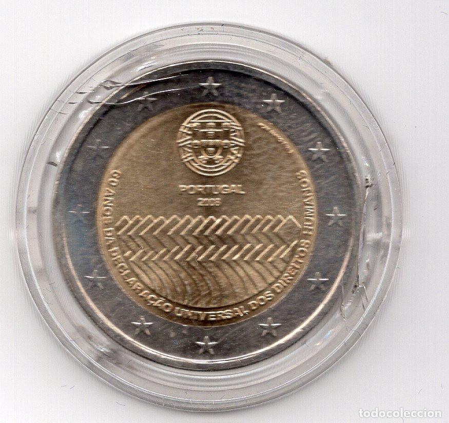 Monedas antiguas de Europa: PORTUGAL 2 euros KM 784 2008 DECLARACION DERECHOS DEL HOMBRE