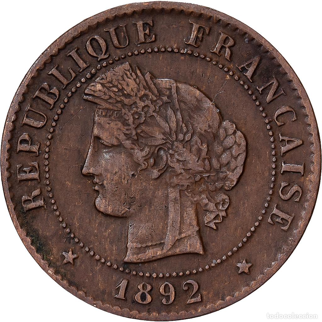 Monedas antiguas de Europa: [#1551044] Francia, Centime, C&eacute;r&egrave;s, 1892, Paris, Bronce, MBC, Gadoury:88, KM:826.1