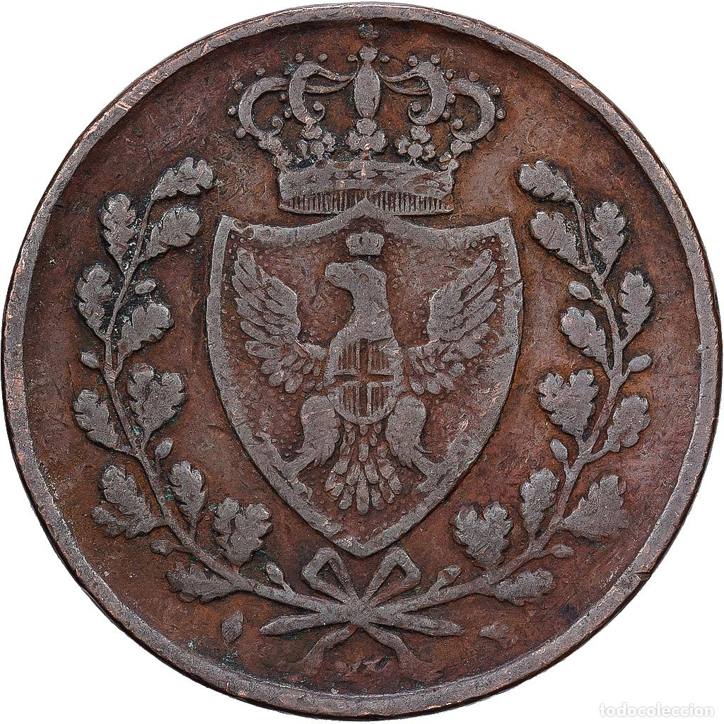 Monedas antiguas de Europa: [#1513366] Estados italianos, SARDINIA, Carlo Felice, 5 Centesimi, 1826, Turin, Cobre, MBC