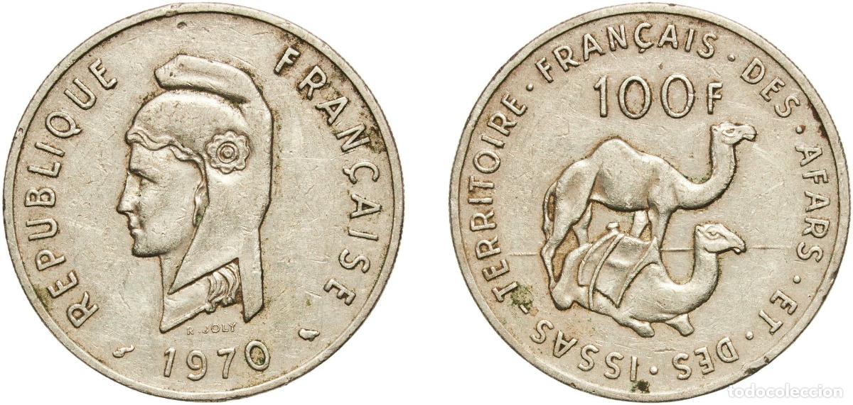 Monedas antiguas de Europa: Djibouti Afars and Issas (1967-1977) French Overseas Territory 1970 100 Francs Copper-nickel (75% C