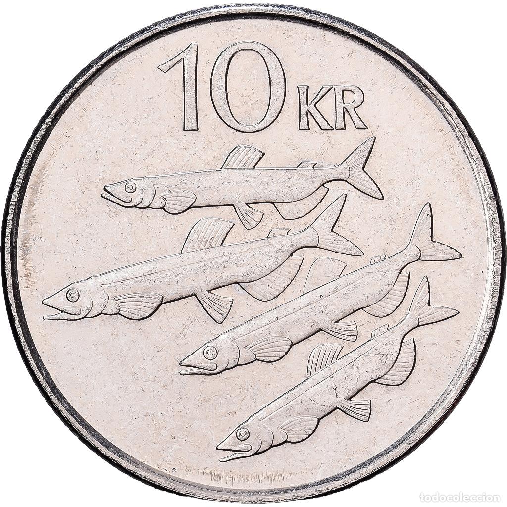 Monedas antiguas de Europa: [#1513374] Islandia, 10 Kronur, 2004, N&iacute;quel chapado en acero, MBC, KM:29.1a
