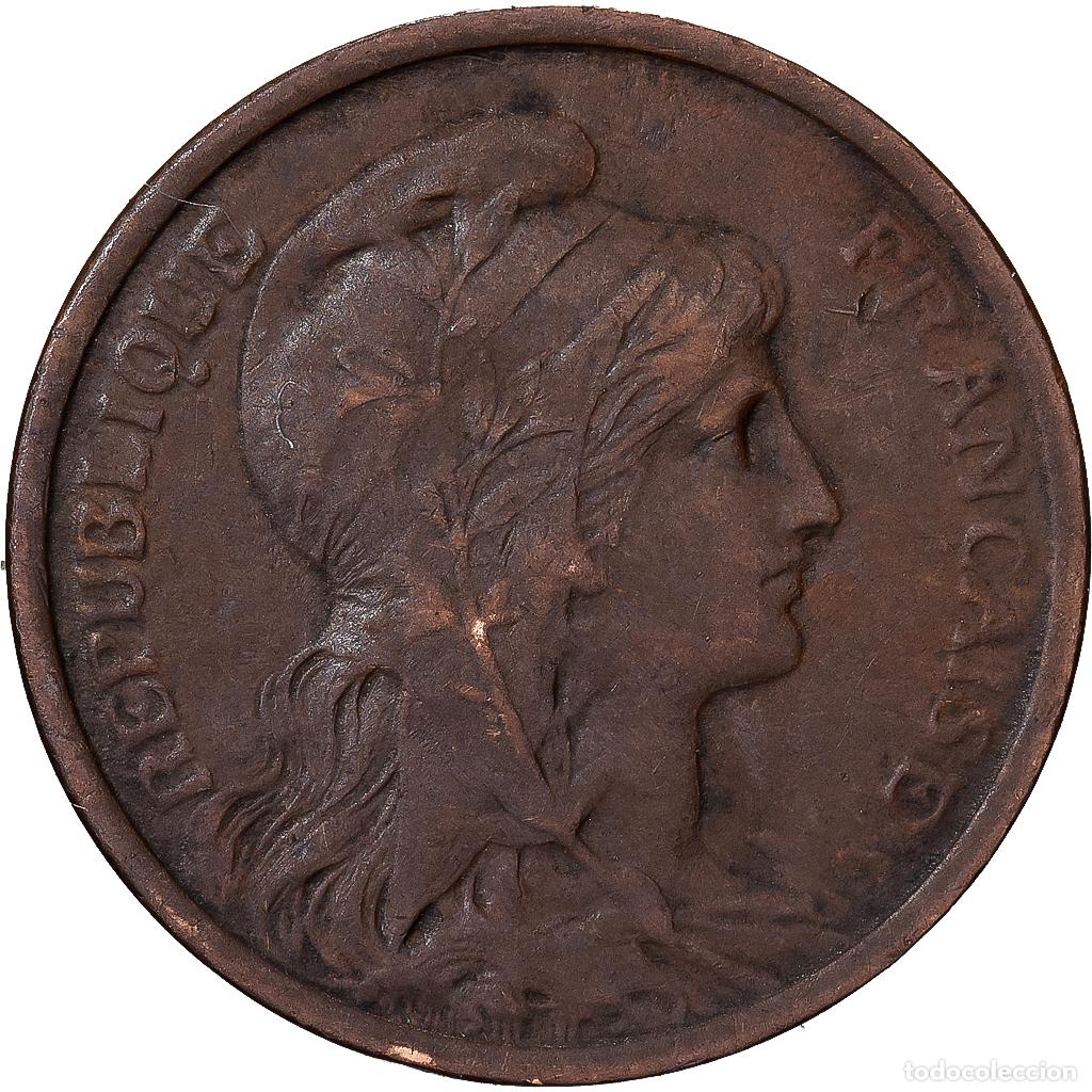 Monedas antiguas de Europa: [#1551053] Francia, Centime, Dupuis, 1908, Paris, Bronce, MBC, Gadoury:90, KM:840