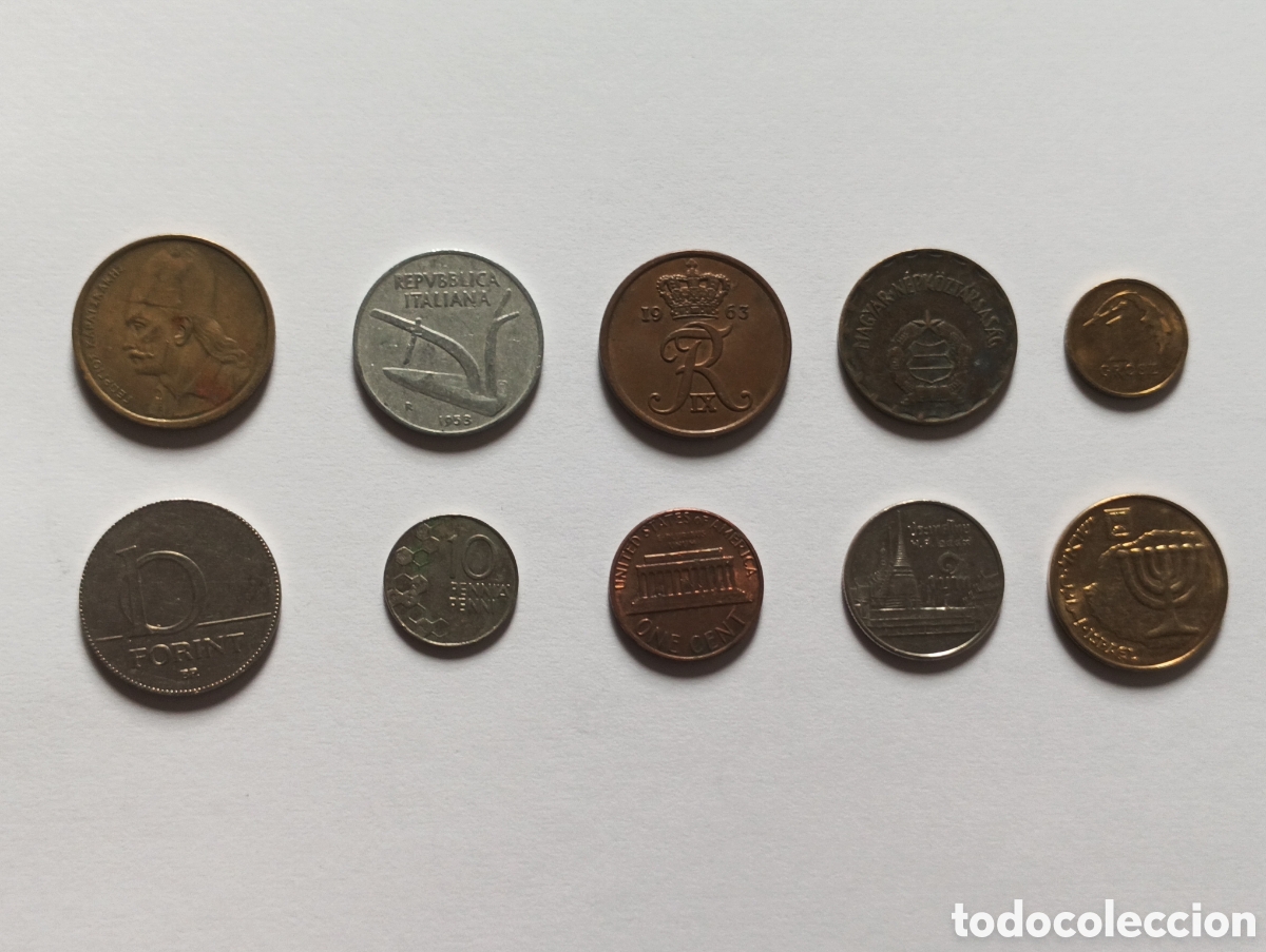 Monedas antiguas de Europa: Lote 10 monedas del mundo lote 16