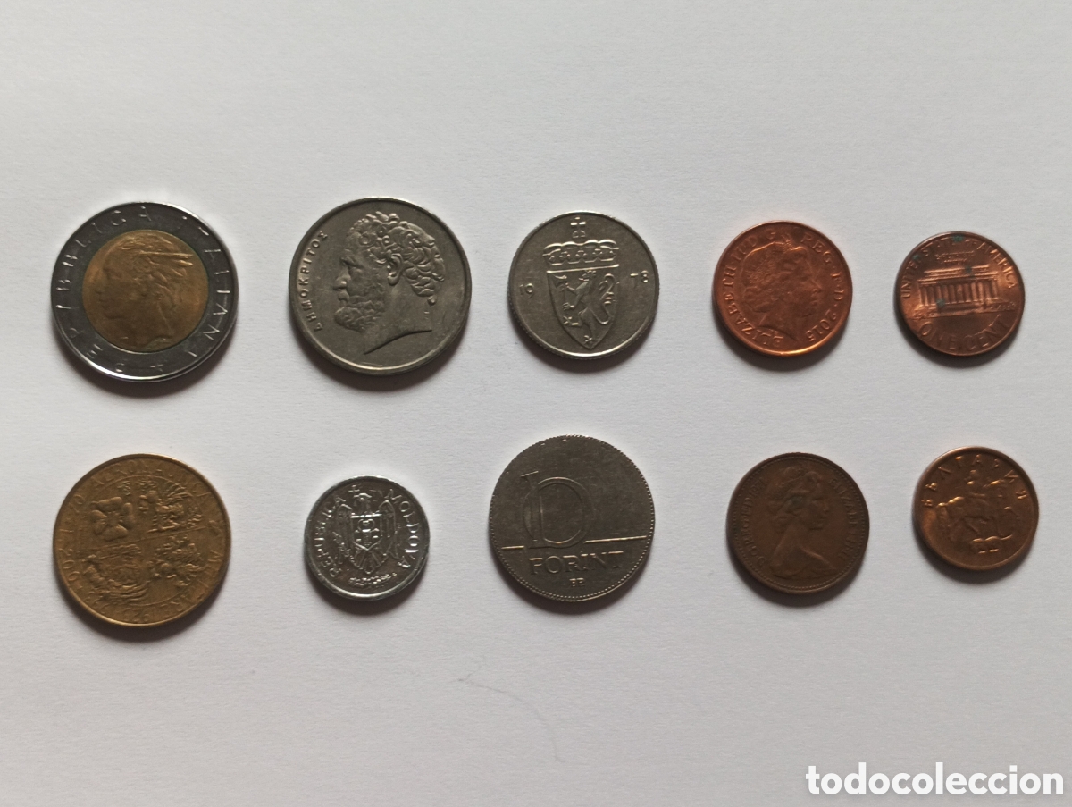 Monedas antiguas de Europa: Lote 10 monedas del mundo lote 17