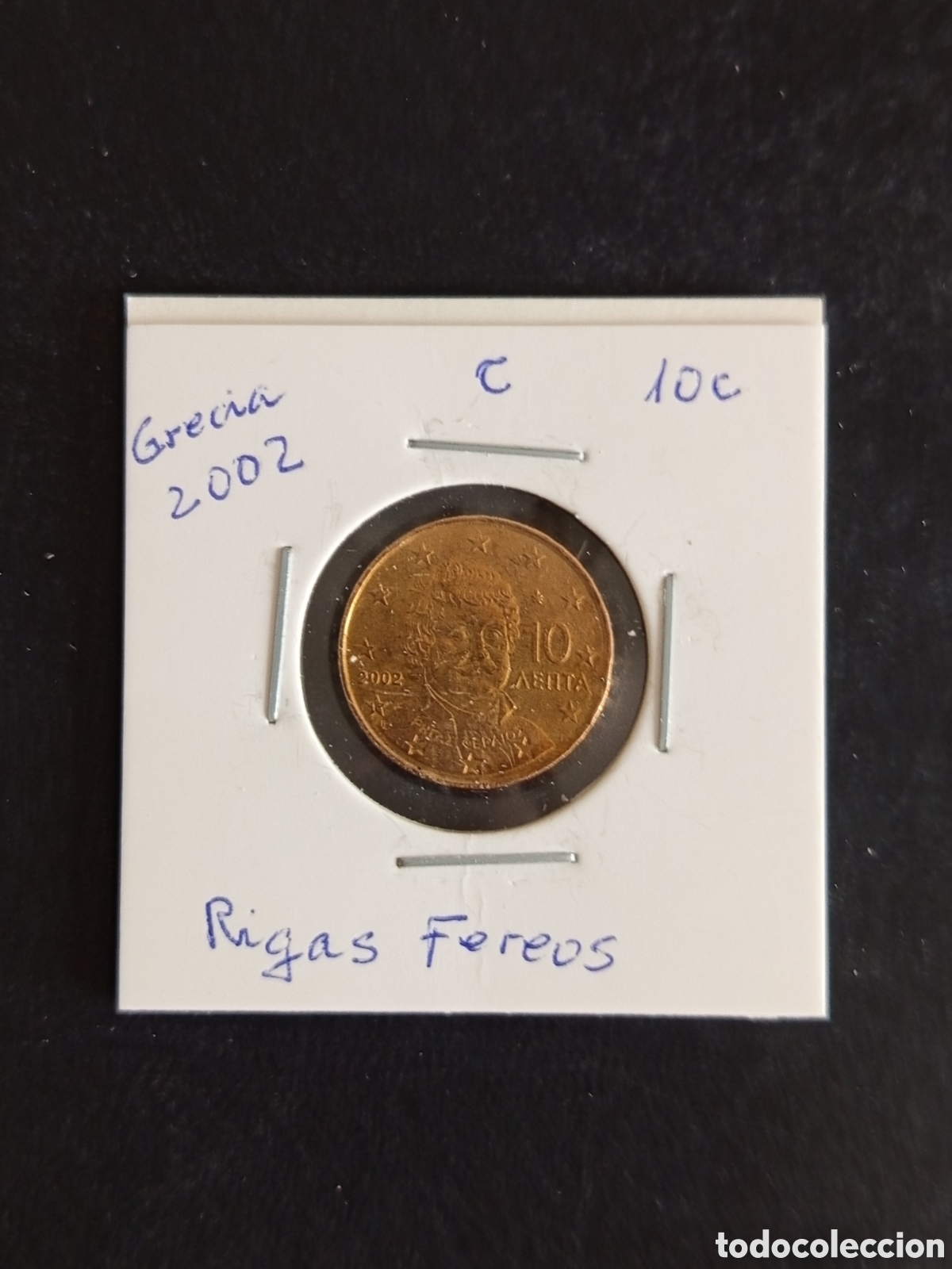 Monedas antiguas de Europa: GRECIA,2002. Moneda de 10 c. CIRCULADA. Pedido m&iacute;nimo 3 &euro;. Ver fotos. RIGAS FEREOS.