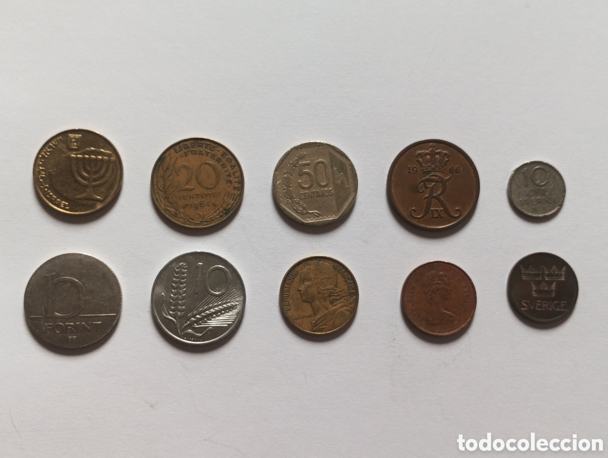 Monedas antiguas de Europa: Lote 10 monedas del mundo lote 19