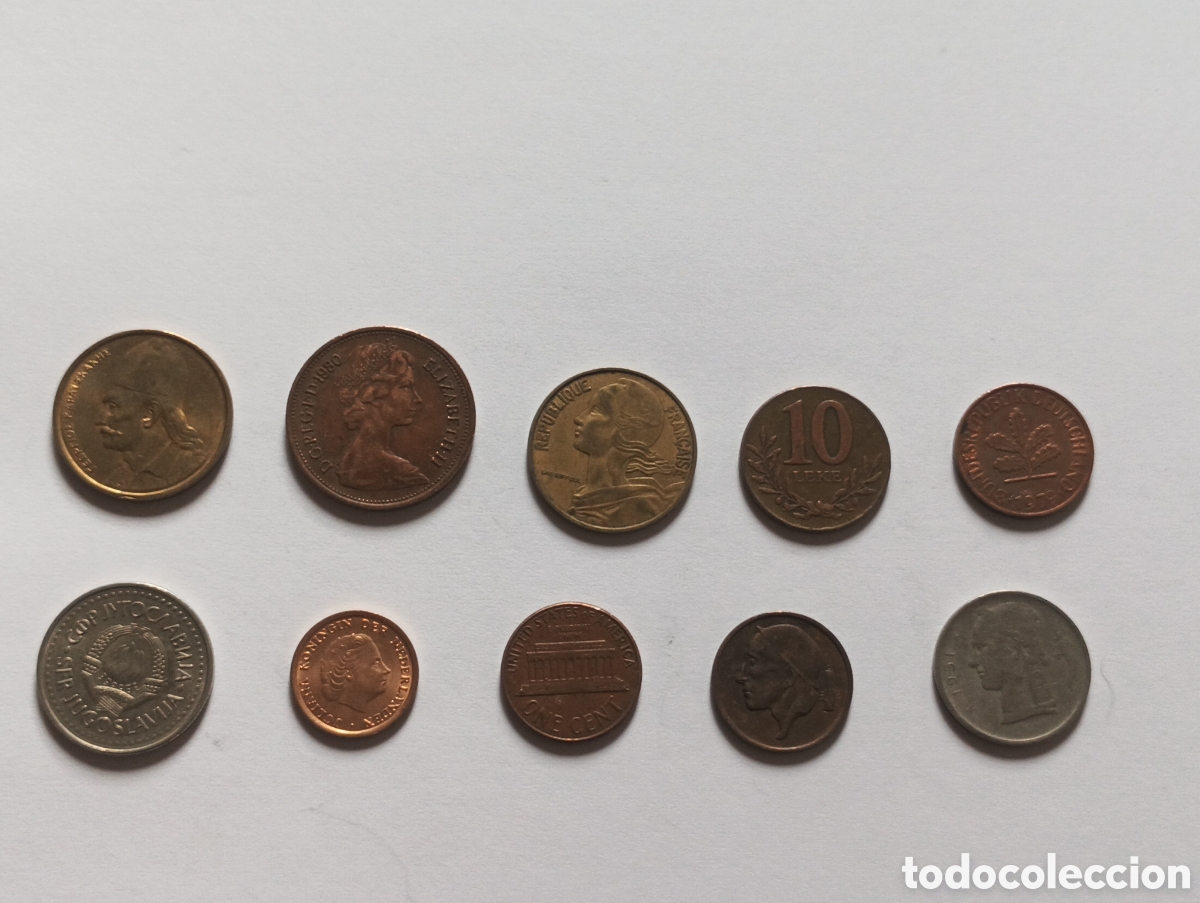 Monedas antiguas de Europa: Lote 10 monedas del mundo lote 20