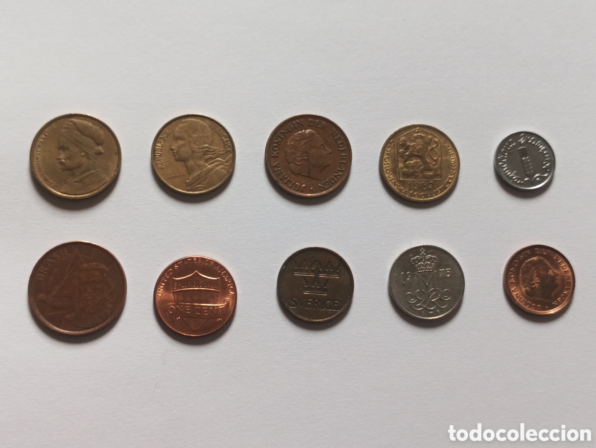 Monedas antiguas de Europa: Lote 10 monedas del mundo lote 21