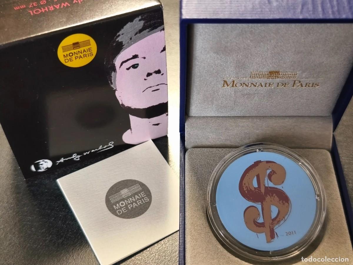 Monedas antiguas de Europa: Moneda Francia 10 euro 2011 Andy Warhol . Plata . Proof