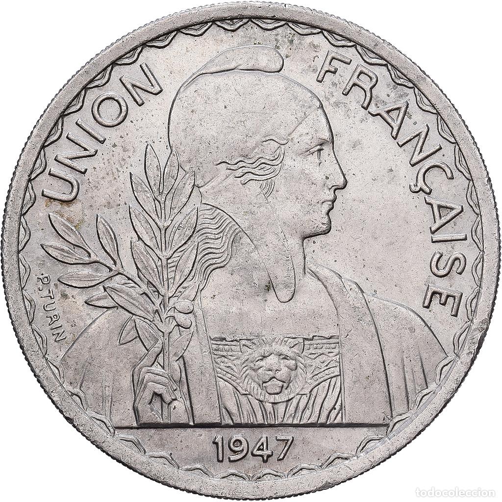 Monedas antiguas de Europa: [#1513378] Moneda, INDOCHINA FRANCESA, Piastre, 1947, Paris, MBC, Cobre - n&iacute;quel, KM:32.1