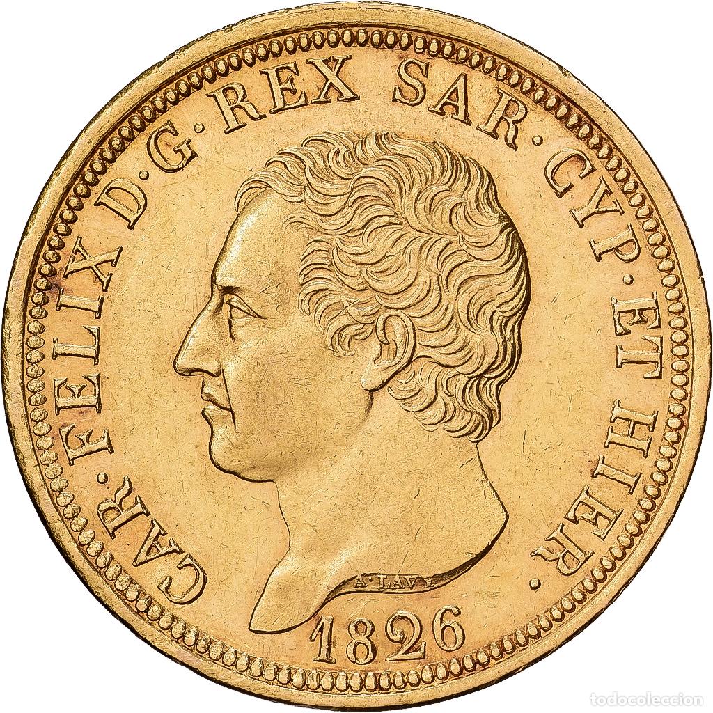 Monedas antiguas de Europa: [#1551109] Estados italianos, SARDINIA, Carlo Felice, 80 Lire, 1826, Torino, Oro, MBC+