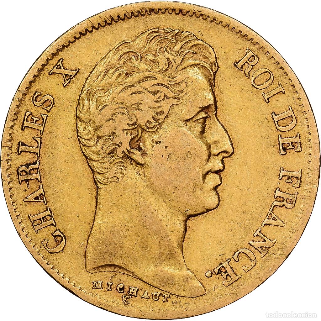 Monedas antiguas de Europa: [#1551104] Francia, Charles X, 40 Francs, 1830, Paris, Oro, MBC, Gadoury:1105, KM:721.1