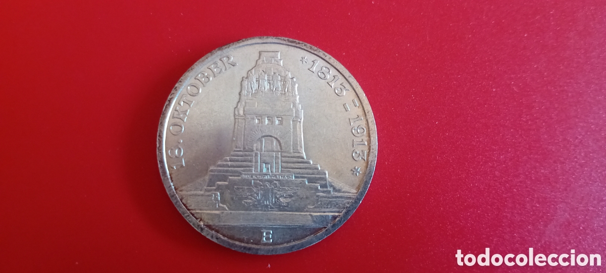 Monedas antiguas de Europa: SAJONIA 3 MARcos 1913