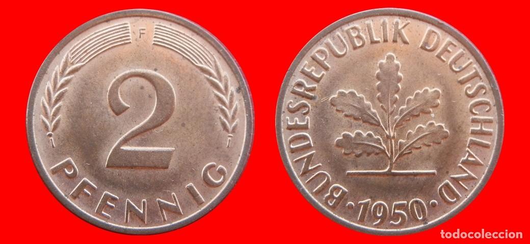 Monnaies anciennes de Europe: 2 PFENNIG 1950F BRD ALEMANIA-150756