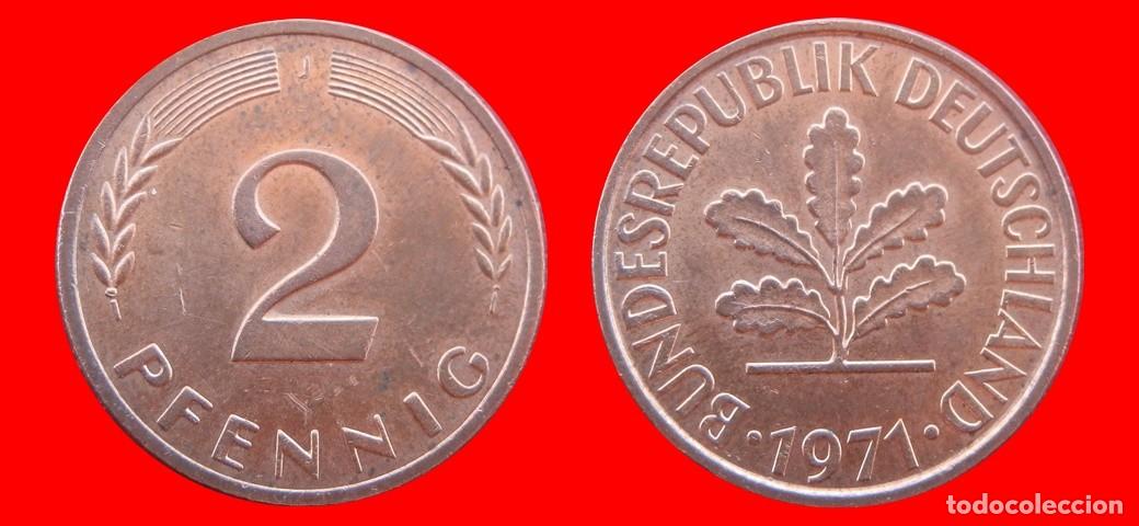 Monedas antiguas de Europa: 2 PFENNIG 1971J BRD ALEMANIA-150766