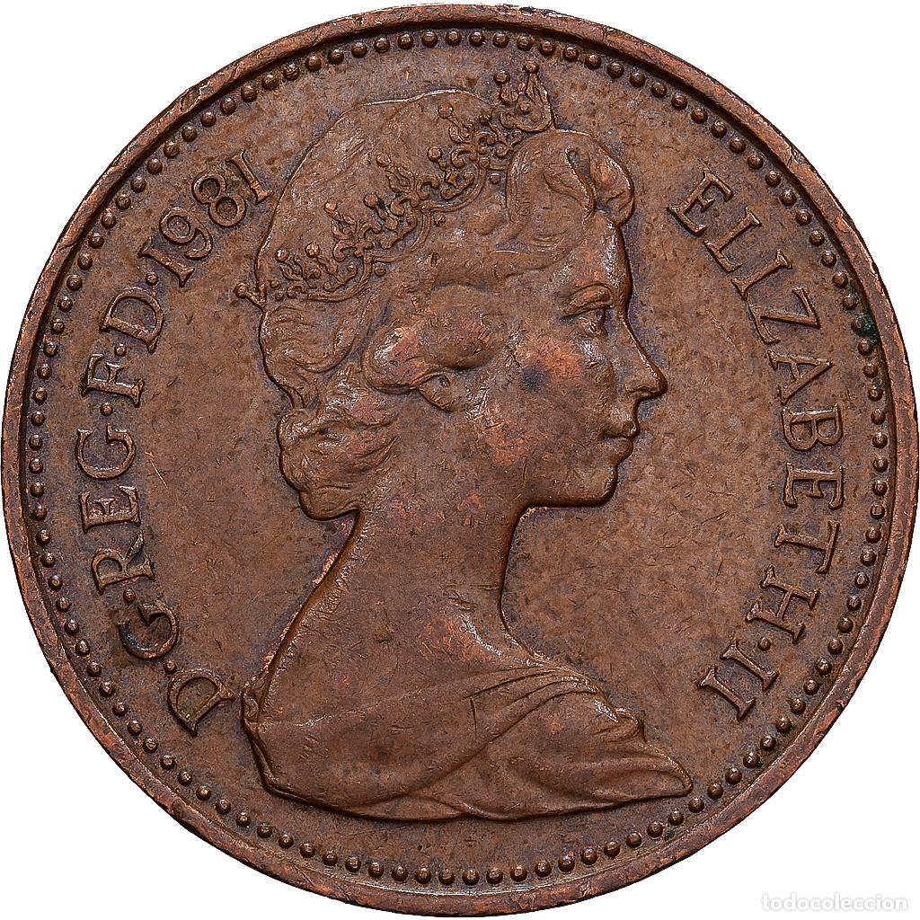 Monedas antiguas de Europa: [#1513409] Gran Breta&ntilde;a, Elizabeth II, 1 New Penny, 1981, Bronce, BC+, KM:915