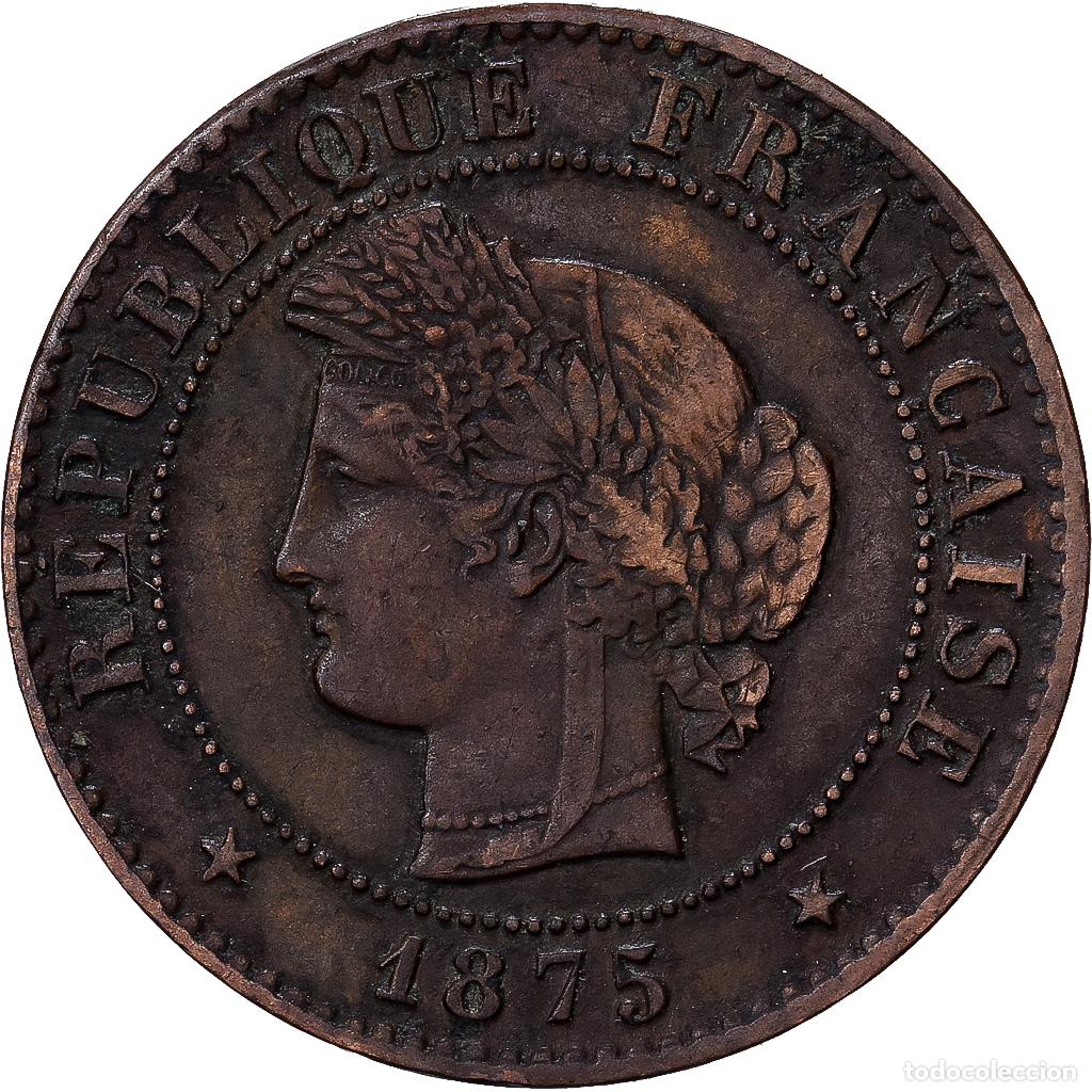 Monedas antiguas de Europa: [#1551046] Francia, Centime, C&eacute;r&egrave;s, 1875, Paris, Bronce, MBC, Gadoury:88, KM:826.1