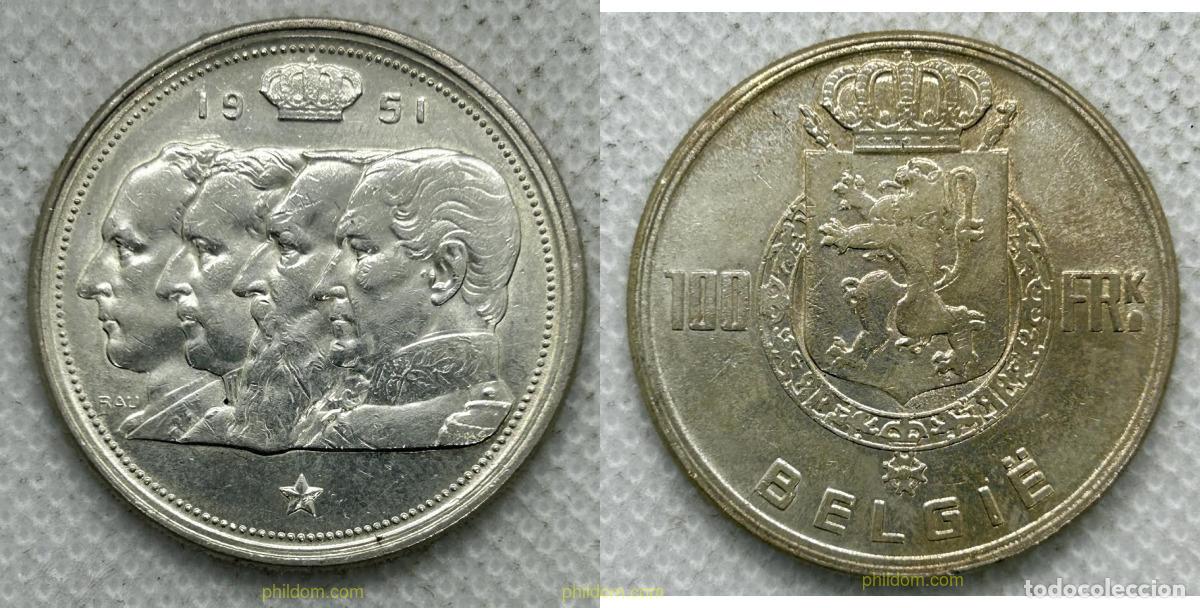 Monedas antiguas de Europa: 3825 BELGICA 1951 100 FRANCS BELGIUM 1951
