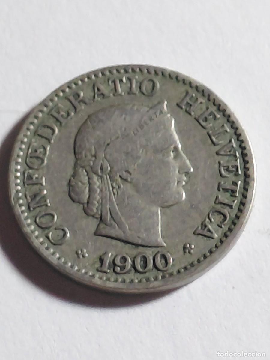 Monedas antiguas de Europa: SUIZA - 10 RAPPEN 1900 KM27