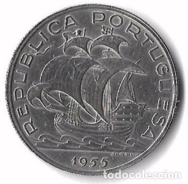 Monedas antiguas de Europa: 10 Escudos Portugal (1955) &ndash; Estado Soberbio (EBC+)