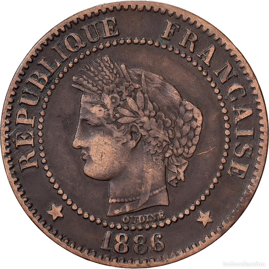 Monedas antiguas de Europa: [#1551068] Francia, 2 Centimes, C&eacute;r&egrave;s, 1886, Paris, Bronce, MBC, Gadoury:105, KM:827.1