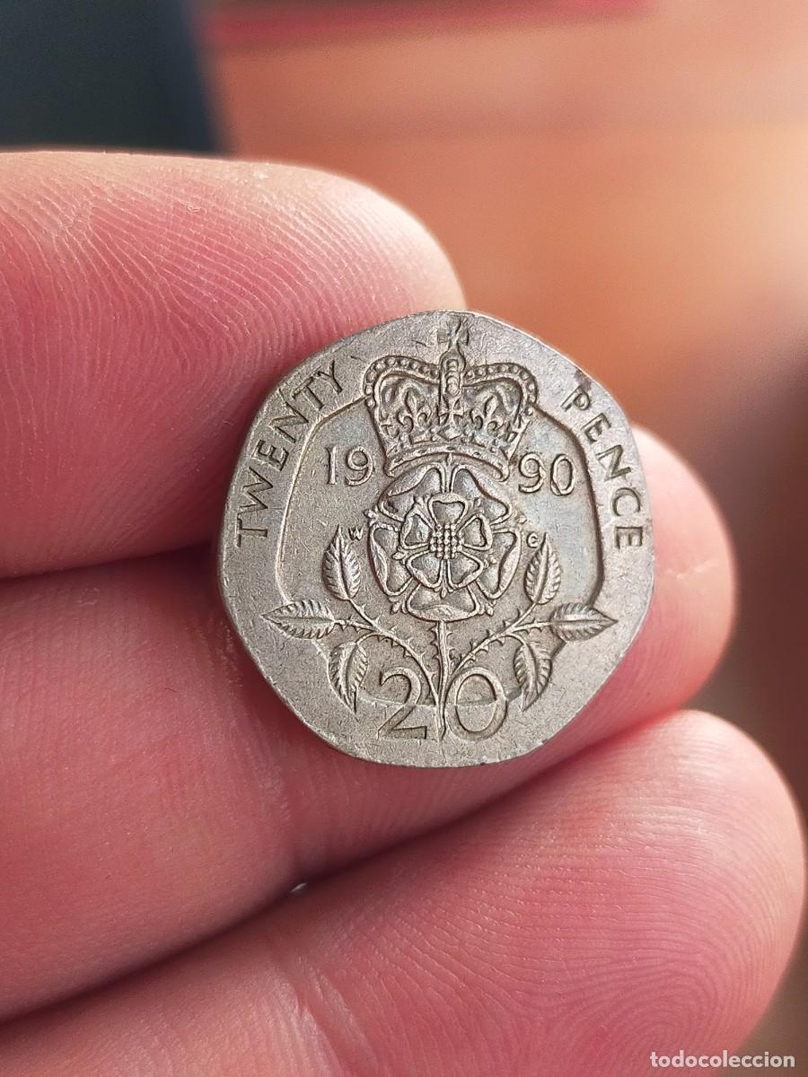 Monedas antiguas de Europa: MONEDA DE 20 VEINTE PENIQUES PENCE 1990 REINO UNIDO INGLATERRA GRAN BRETA&Ntilde;A BUENA CONSERVACION