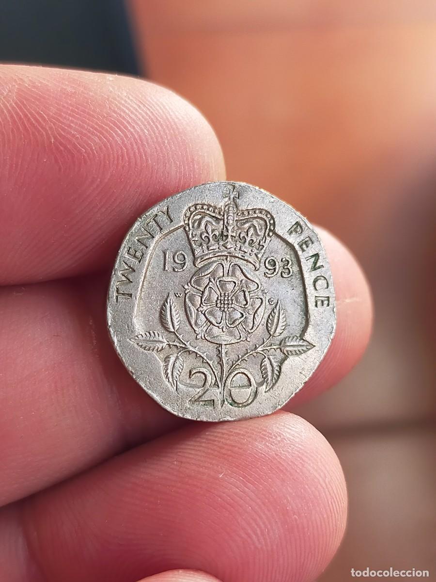 Monedas antiguas de Europa: MONEDA DE 20 VEINTE PENIQUES PENCE 1993 REINO UNIDO INGLATERRA GRAN BRETA&Ntilde;A BUENA CONSERVACION