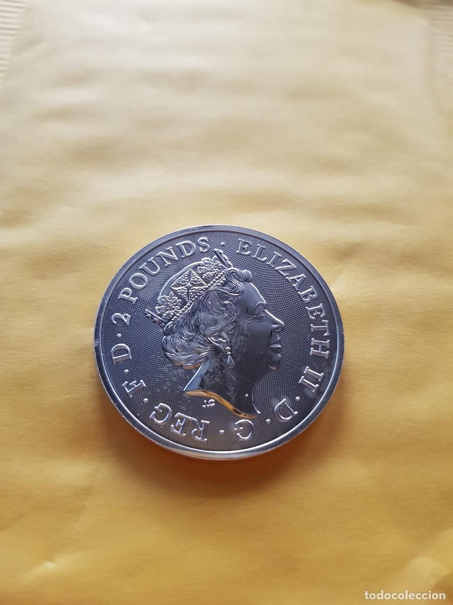 Monedas antiguas de Europa: INGLATERRA- 2 LIBRAS-2018-PLATA 999-1 ONZA