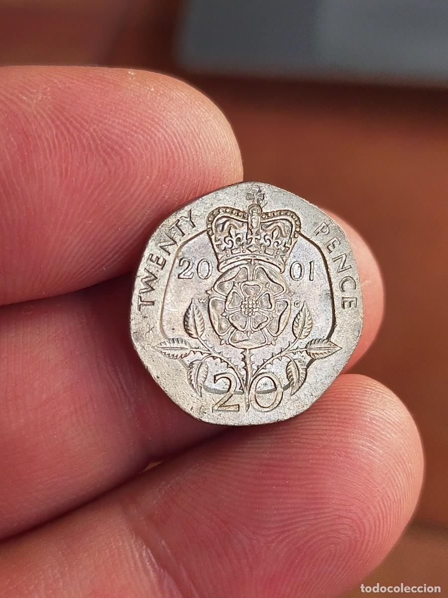 Monedas antiguas de Europa: MONEDA DE 20 VEINTE PENIQUES PENCE 2001 REINO UNIDO INGLATERRA GRAN BRETA&Ntilde;A BUENA CONSERVACION