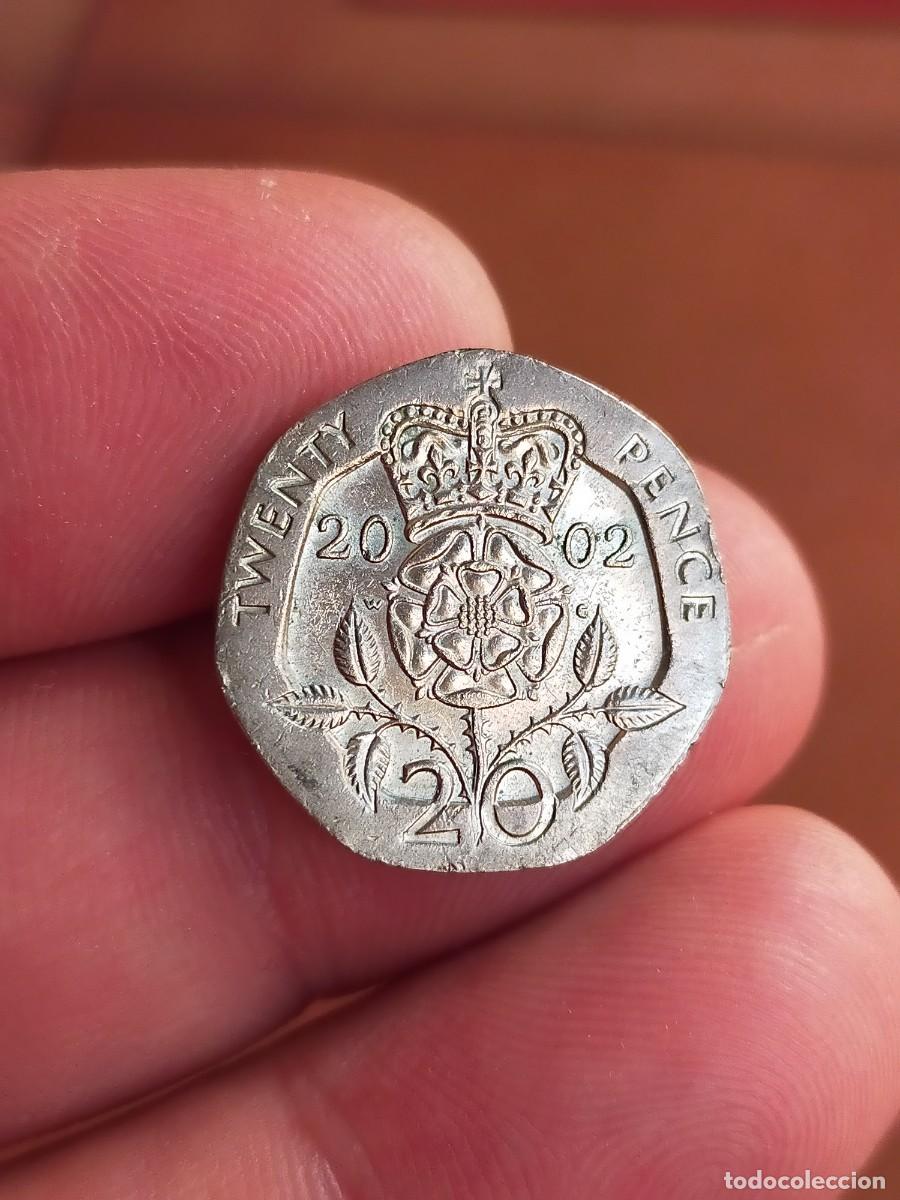 Monedas antiguas de Europa: MONEDA DE 20 VEINTE PENIQUES PENCE 2002 REINO UNIDO INGLATERRA GRAN BRETA&Ntilde;A BUENA CONSERVACION