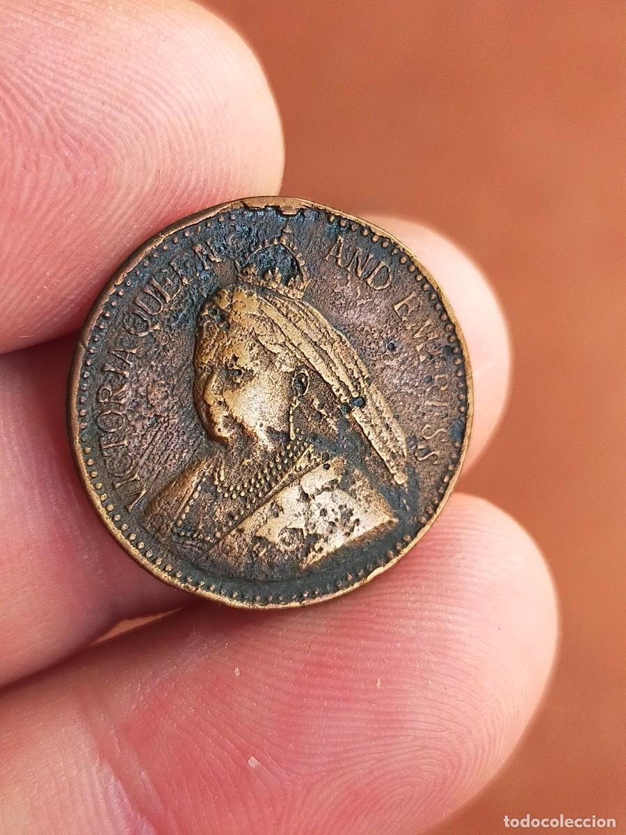 Monedas antiguas de Europa: MONEDA MEDALLA TOKEN EXONUMIA REINO UNIDO INGLATERRA GRAN BRETA&Ntilde;A REINA VICTORIA QUEEN AND EMPRESS