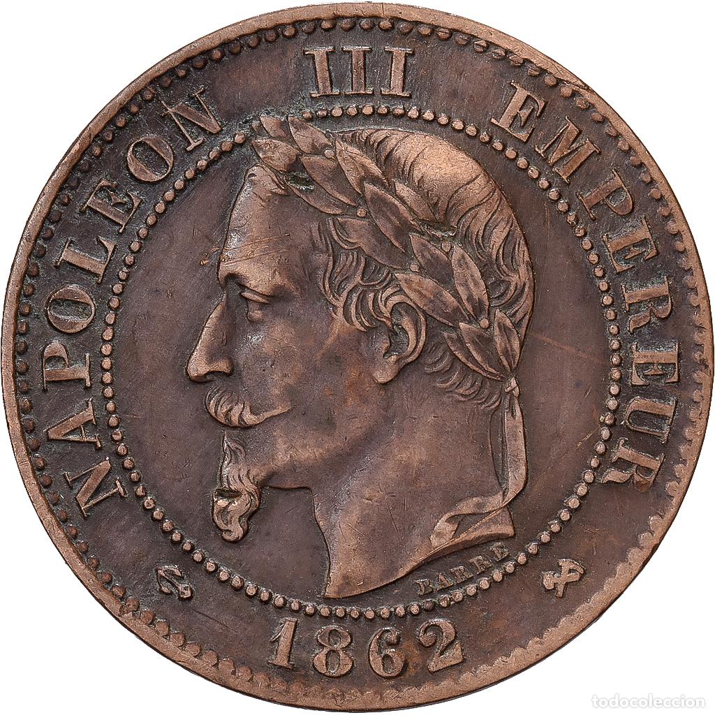 Monedas antiguas de Europa: [#1551081] Francia, Napoleon III, 2 Centimes, 1862, Bordeaux, Bronce, MBC, Gadoury:104