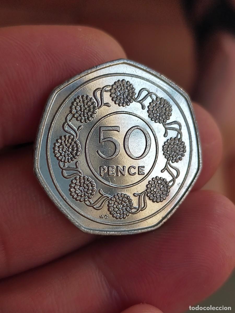 Monedas antiguas de Europa: MONEDA DE 50 CINCUENTA PENIQUES PENCE 1988 GIBRALTAR EXCELENTE CONSERVACION