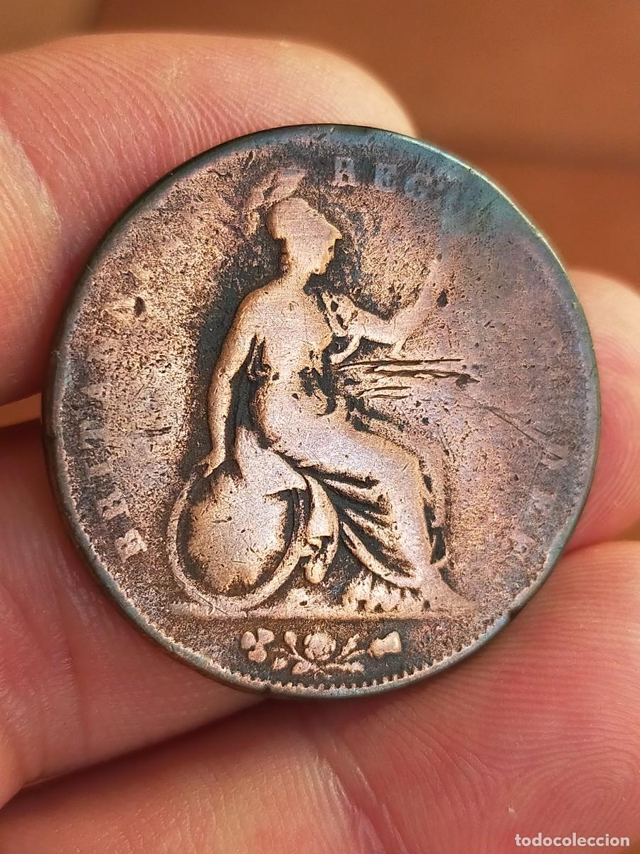 Monedas antiguas de Europa: MONEDA DE 1 UN PENIQUE PENNY 1853 REINO UNIDO GRAN BRETA&Ntilde;A INGLATERRA MALA CONSERVACION