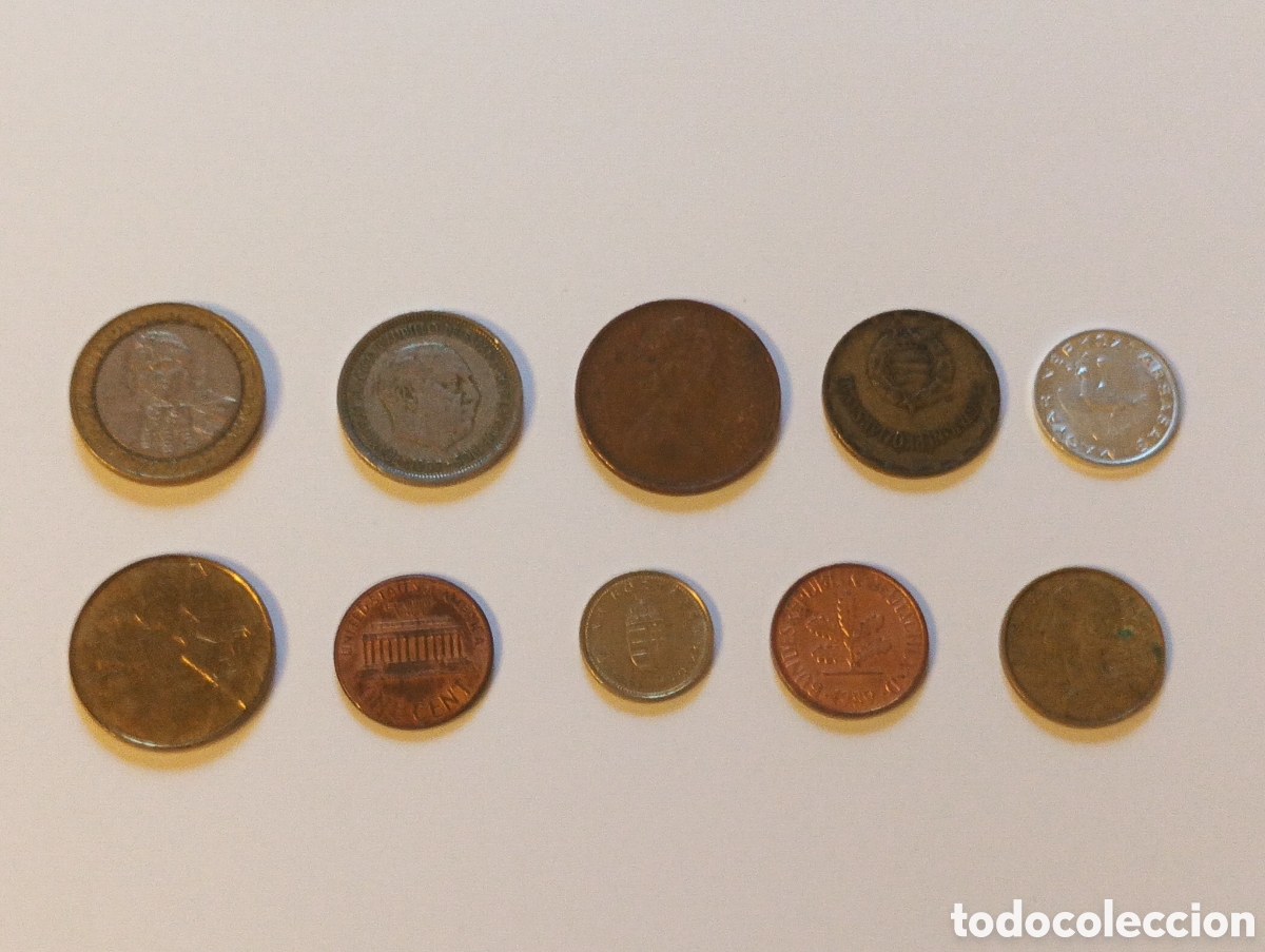 Monedas antiguas de Europa: Lote 10 monedas del mundo lote 23
