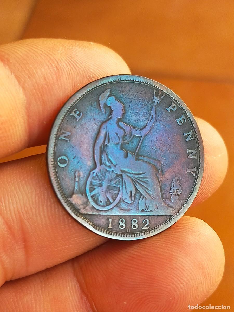 Monedas antiguas de Europa: MONEDA DE 1 UN PENIQUE PENNY 1882 REINO UNIDO GRAN BRETA&Ntilde;A INGLATERRA BUENA CONSERVACION