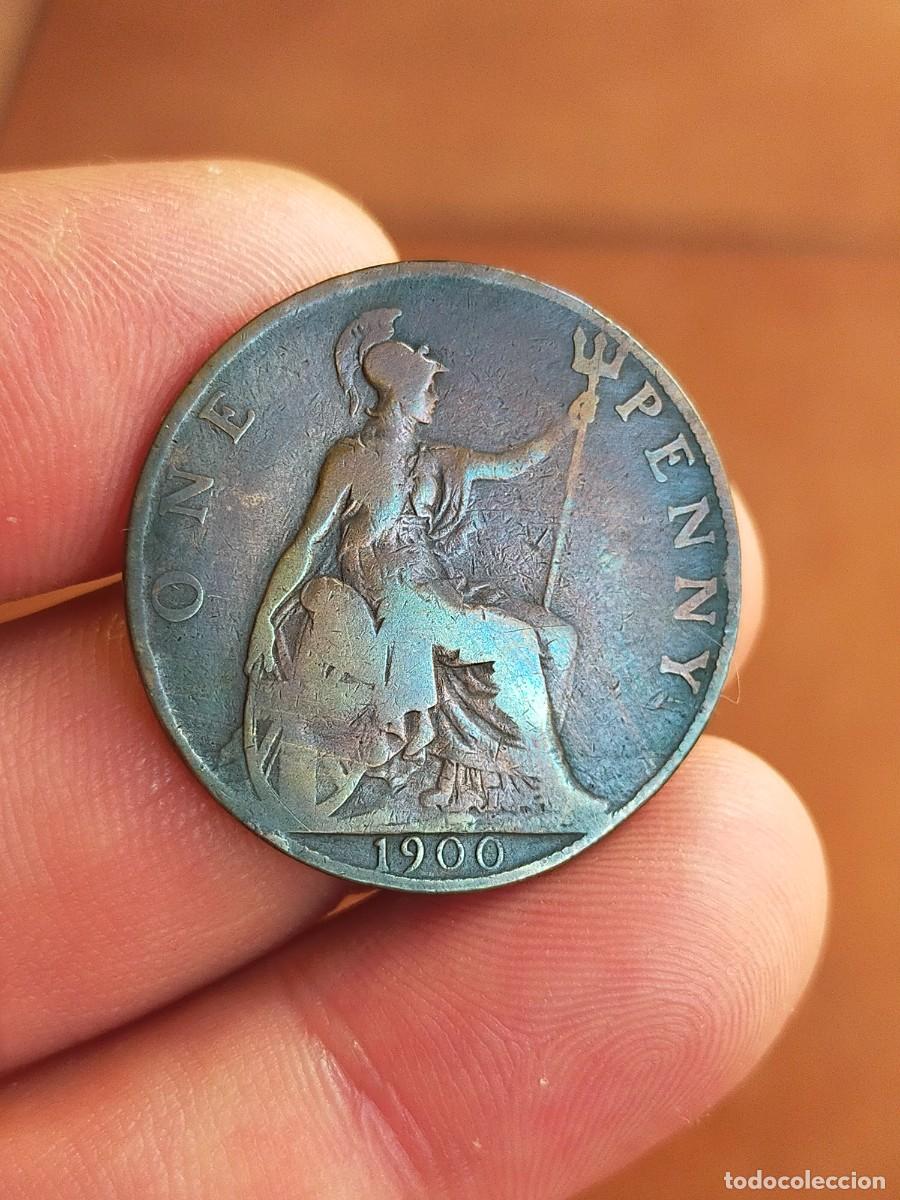 Monedas antiguas de Europa: MONEDA DE 1 UN PENIQUE PENNY 1900 REINO UNIDO GRAN BRETA&Ntilde;A INGLATERRA BUENA CONSERVACION