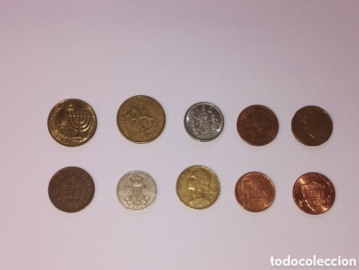 Monedas antiguas de Europa: Lote 10 monedas del mundo lote 24