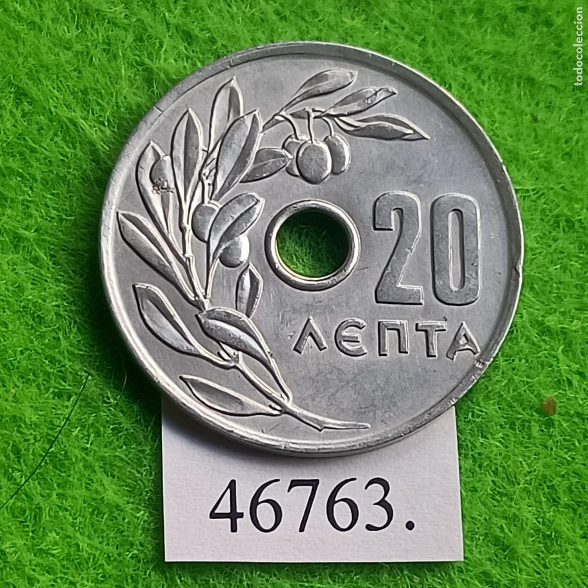 Monedas antiguas de Europa: Grecia 20 lepta 1969